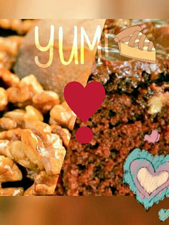 A picture of Walnut chocolate cake.