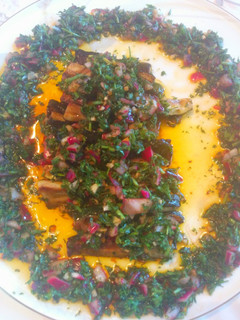 A picture of Zucchini with chermoulla dressing.