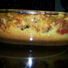 A picture of Cornbread upside down casserole.