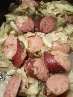 A picture of Kielbasa & Cabbage.