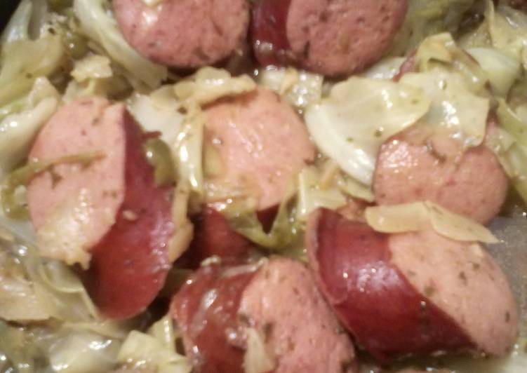 Simple Way to Prepare Homemade Kielbasa & Cabbage