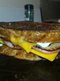 Ultimate Grilled ham and cheese sandwich with Bacon