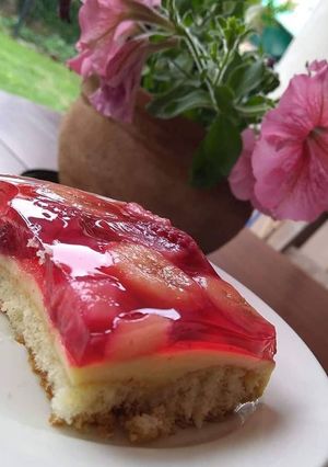 Una foto de Postre de vainillas y crema pastelera