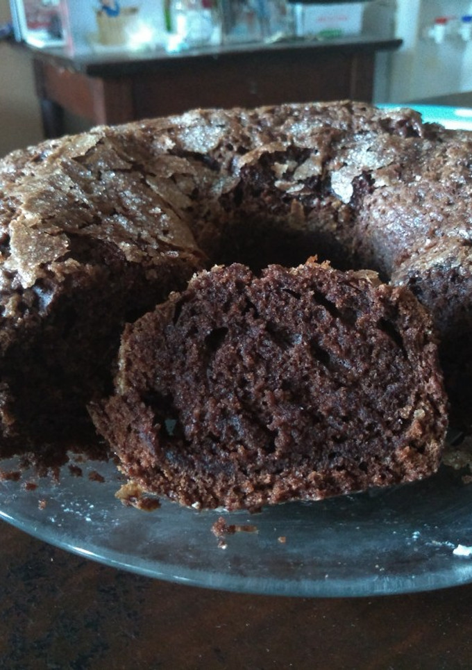 Una foto de Torta húmeda de chocolate y café sin tacc