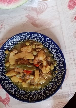 صورة لوصفة الدجاج بالبطاطس والزيتون