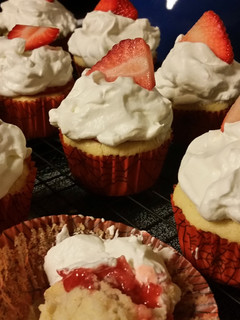A picture of Strawberry Shortcake Cupcakes.