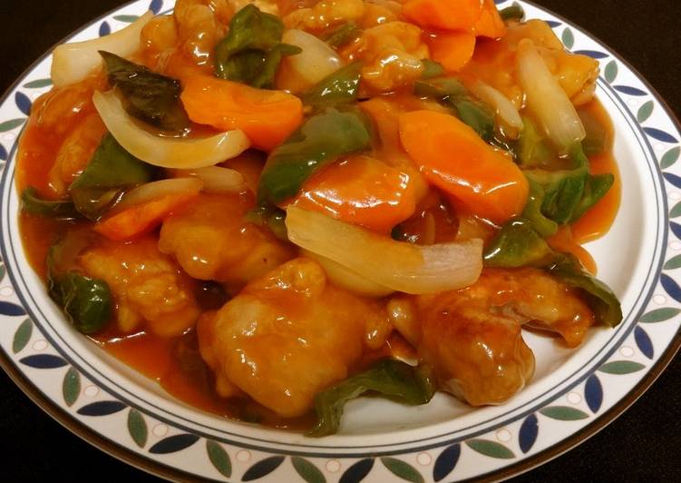 Steps to Prepare Favorite Sweet and Sour Chicken (Non-Fried)