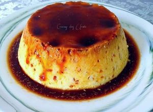 Una foto de Flan de huevos express hecho en tan solo ocho minutos