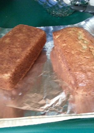 A picture of banana bread.