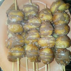 A picture of Chocolate topped puffs.