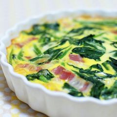 Easy Quiche with Spinach and Bacon A picture of Easy Quiche with Spinach and Bacon.