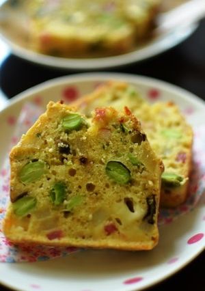 A picture of Edamame, Bacon, and Potato Cake Sale.