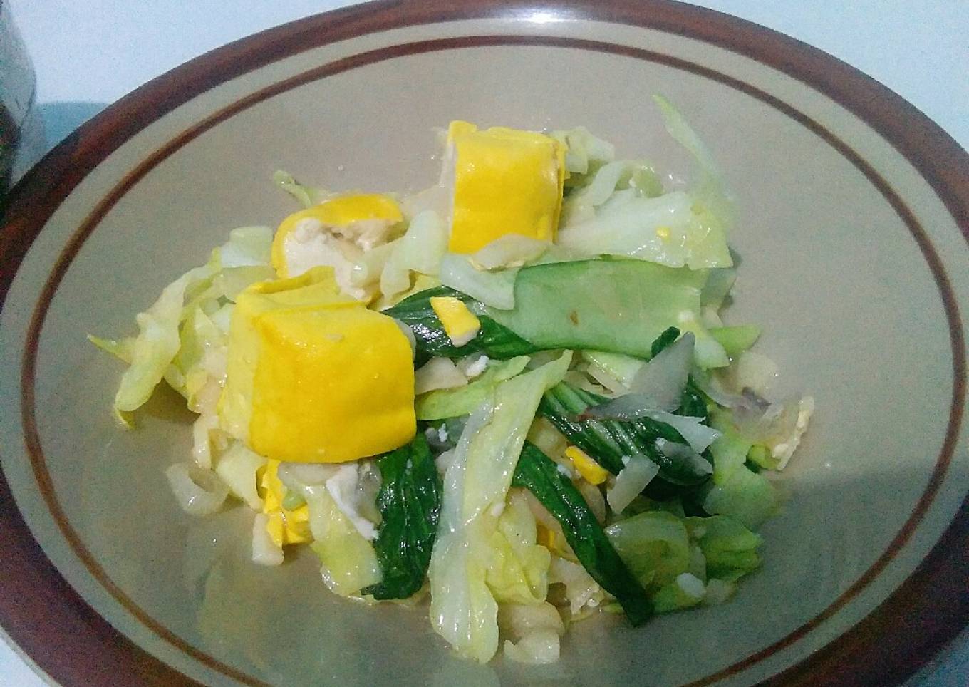 Tumis tahu kol pakcoy, sehat simpel enak