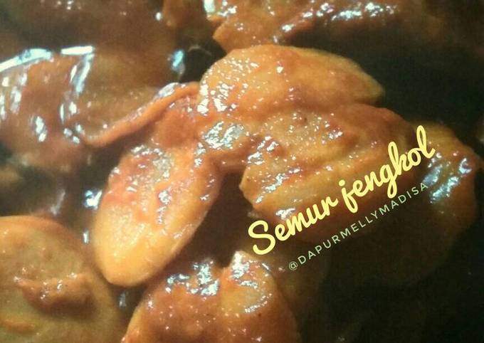 Semur pedes daging-jengkol