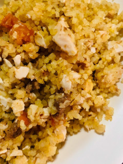 A picture of Salted Egg Bulgur Pilaf - Side Dish.