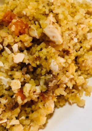A picture of Salted Egg Bulgur Pilaf - Side Dish.