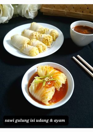 Foto resep Sawi gulung isi ayam🥬