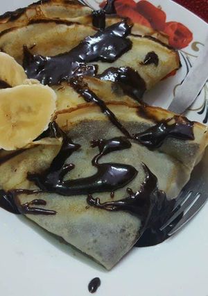صورة لوصفة الكريب بالنوتيلا 😍