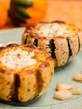 Mini Kabocha Squash Stuffed with Pear and Goat Cheese