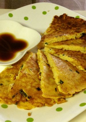 A picture of Crispy & Chewy Chijimi Made with Leftover Somen Noodles.