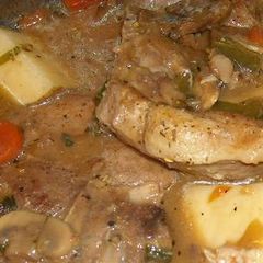 PORK CHOP ALL IN ONE SKILLET DINNER A picture of PORK CHOP ALL IN ONE SKILLET DINNER.