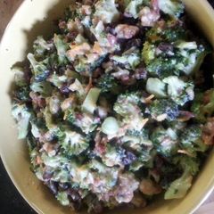 A picture of broccoli salad.