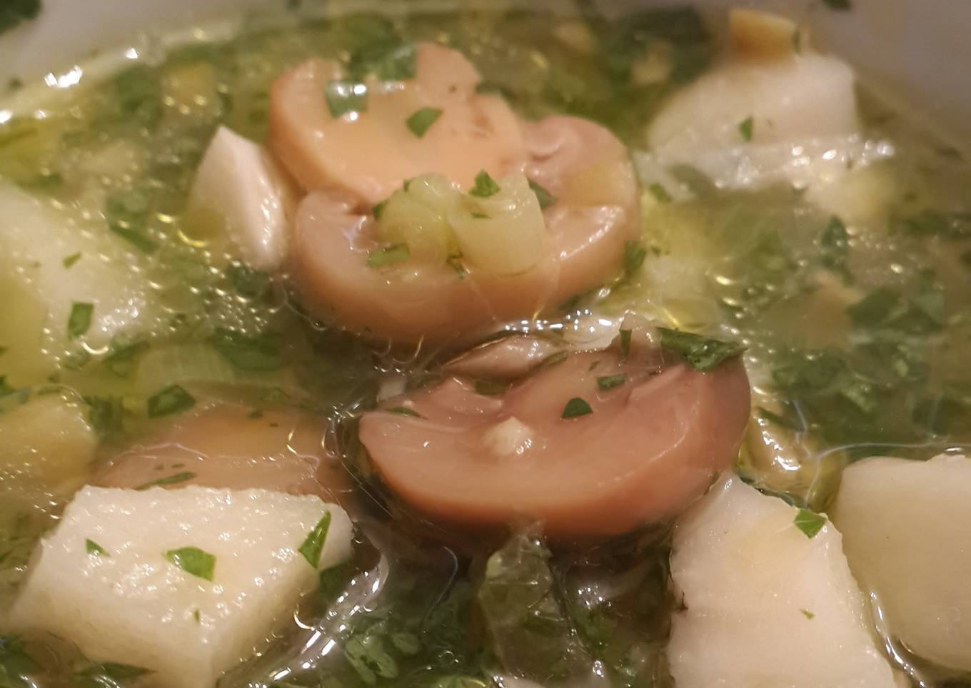 Mushroom and heart of palm cebiche