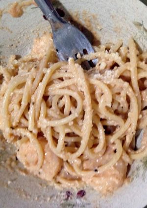 A picture of Alex's Cajun Shrimp Pasta.