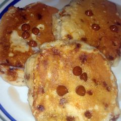 A picture of cinnamon chip pancakes.