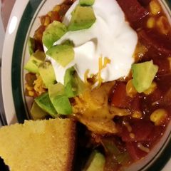 A picture of No Bean Chicken Chili.