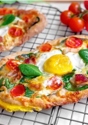 Zdjęcie przepisu Podpłomyk śniadaniowy 437 kcal.