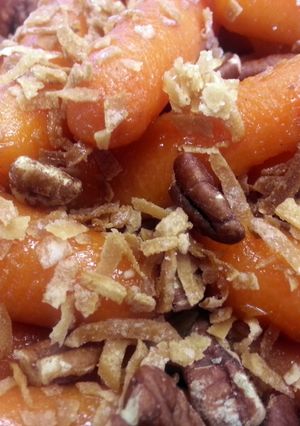 A picture of Carrots with Toasted Coconut & Pecans.