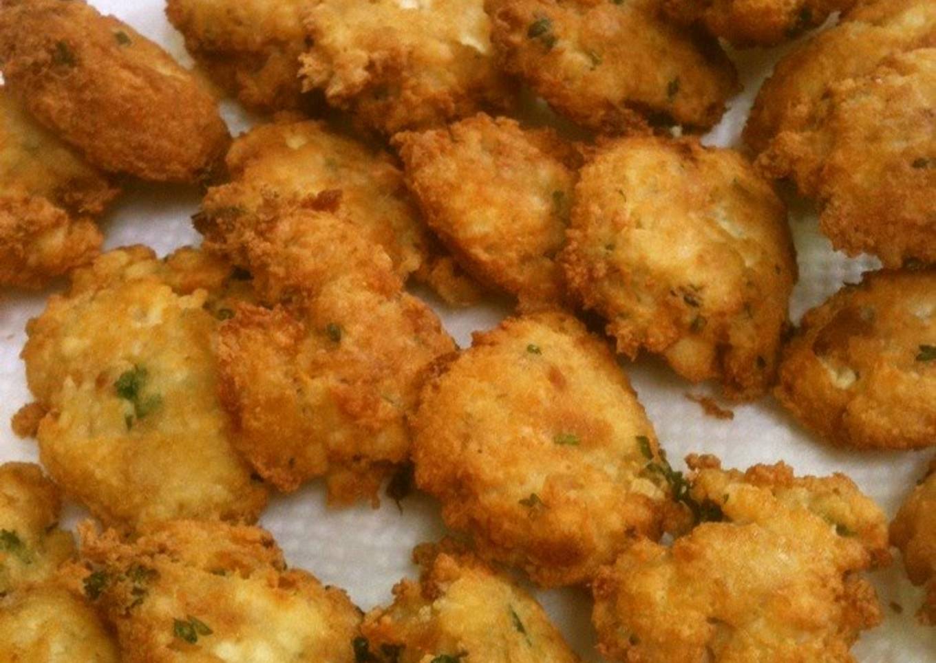 Western-Style Firm Tofu and Tuna Ganmodoki -- Fried Tofu Fritters