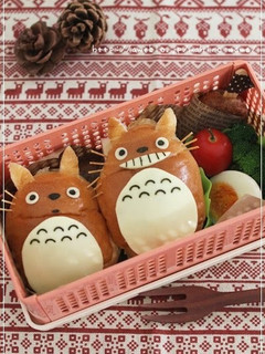 A picture of Totoro Rolls for Character Bento.