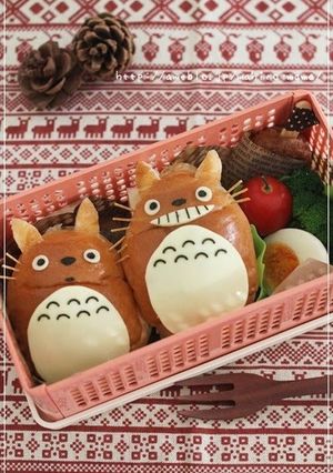 A picture of Totoro Rolls for Character Bento.