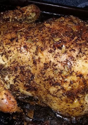 A picture of Rotisserie Style Dry Rub Chicken.