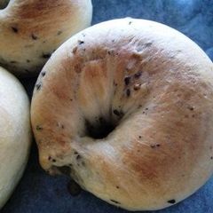 A picture of Black Sesame Seed Bagels.