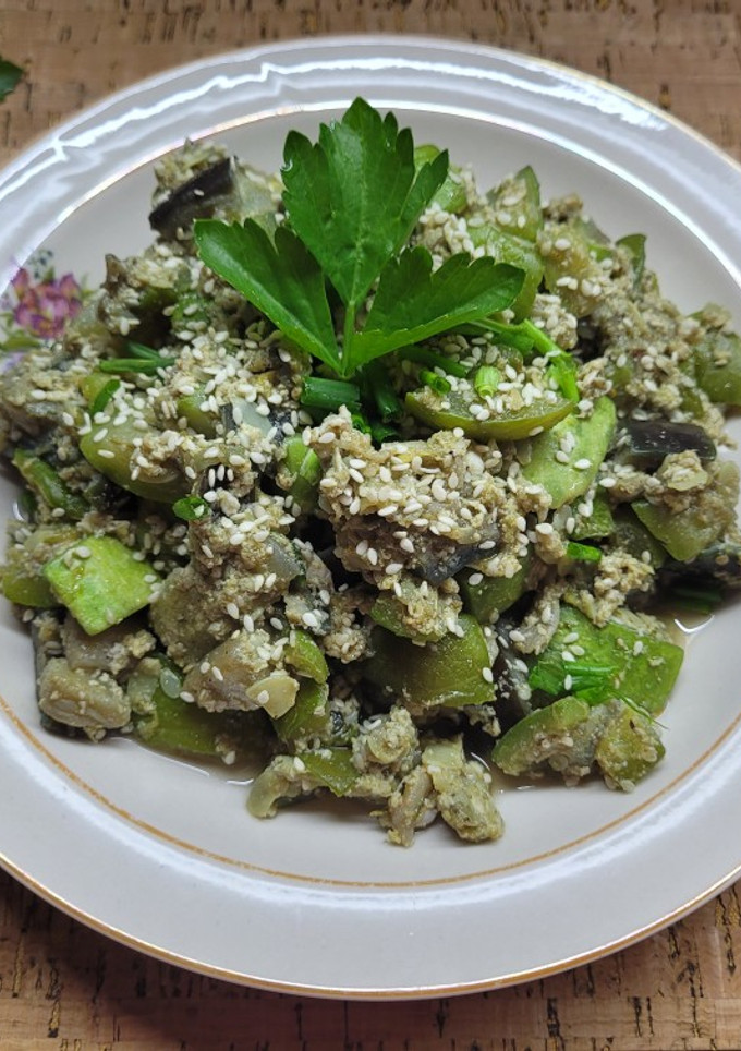 Una foto de Revuelto de verduras