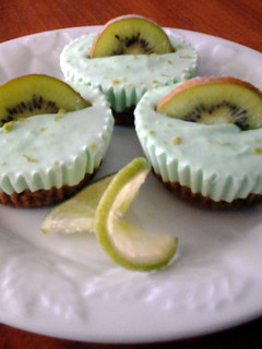 A picture of Frozen Lime Tarts with Kiwi.