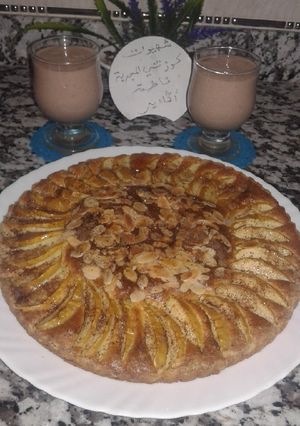 صورة لوصفة كيكة بالتفاح