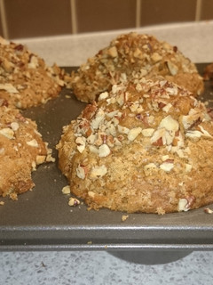 A picture of Pecan nut and carrot jumbo muffins.