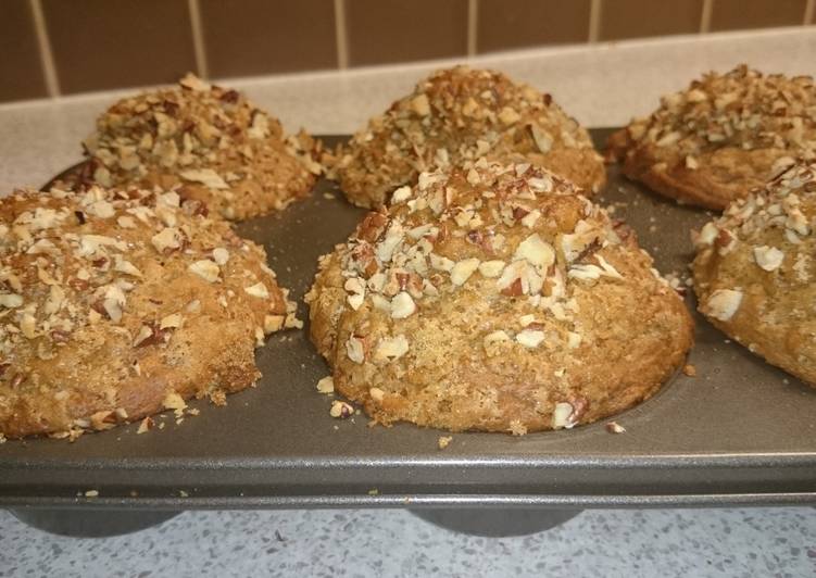 Pecan nut and carrot jumbo muffins