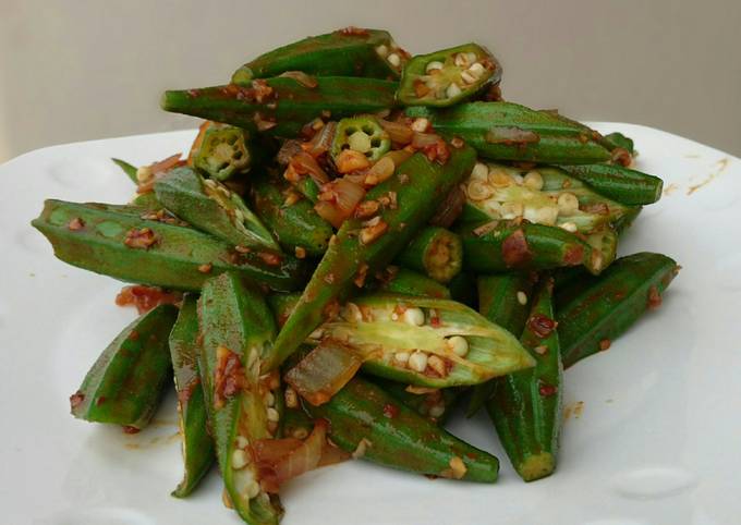 Okra In Garlic Soy Sauce