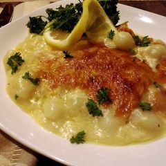 A picture of Creamy Gnoochi Cheese Bake.
