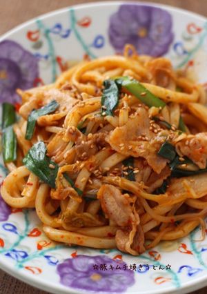 A picture of ☆Pork Kimchi Stir-Fried Udon☆.