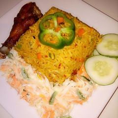A picture of Jollof rice.