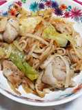 Zero-Carb Noodle Garlic Chicken Yaki Udon