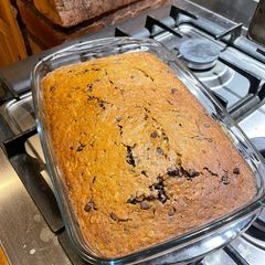 A picture of Chocolate Chip Marrow (Courgette) Cake (GF DF).