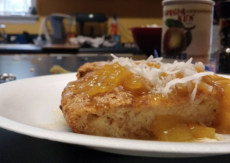 Steps to Make Award-winning Coconut Bread Pudding with Mango sauce