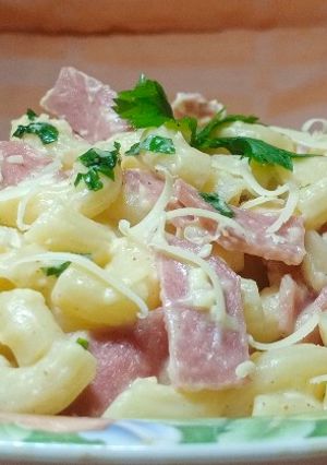 Foto resep Makaroni keju daging asap